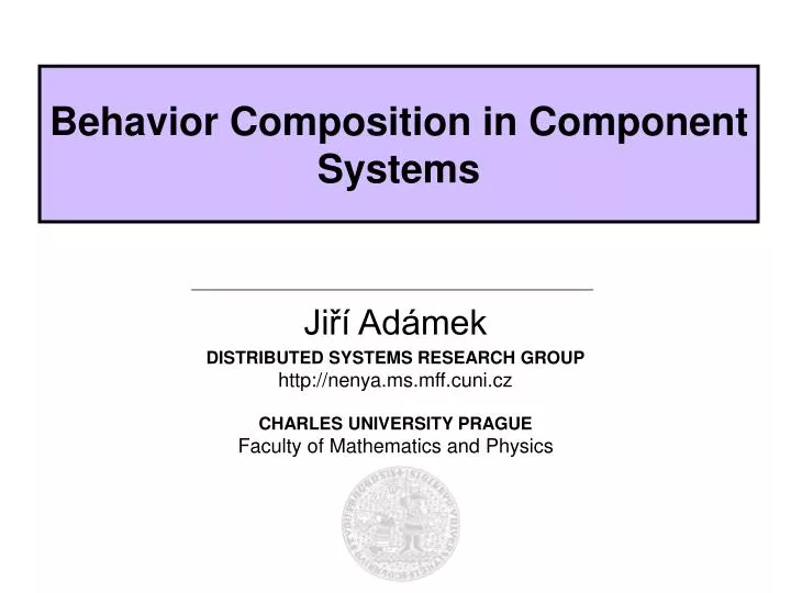 behavior composition in component systems