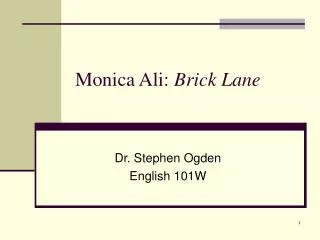 Monica Ali: Brick Lane