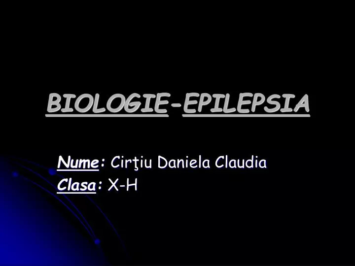biologie epilepsia