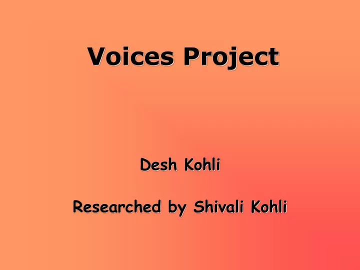 voices project