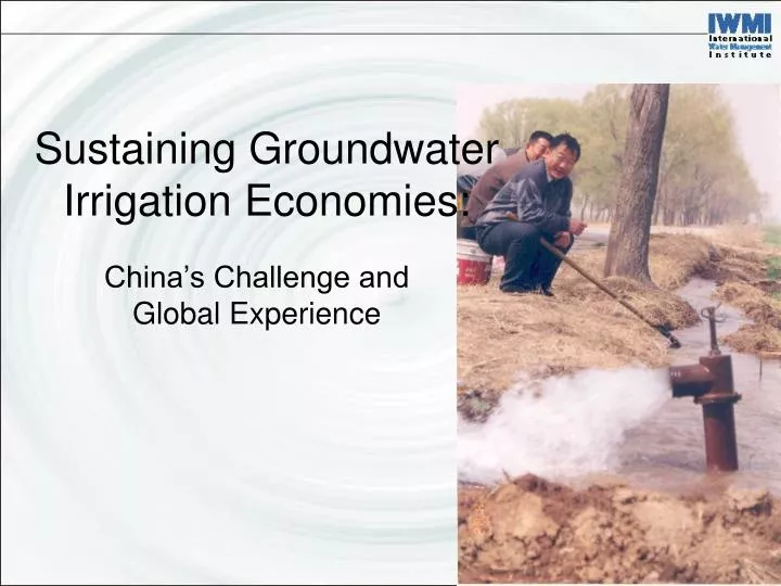 sustaining groundwater irrigation economies