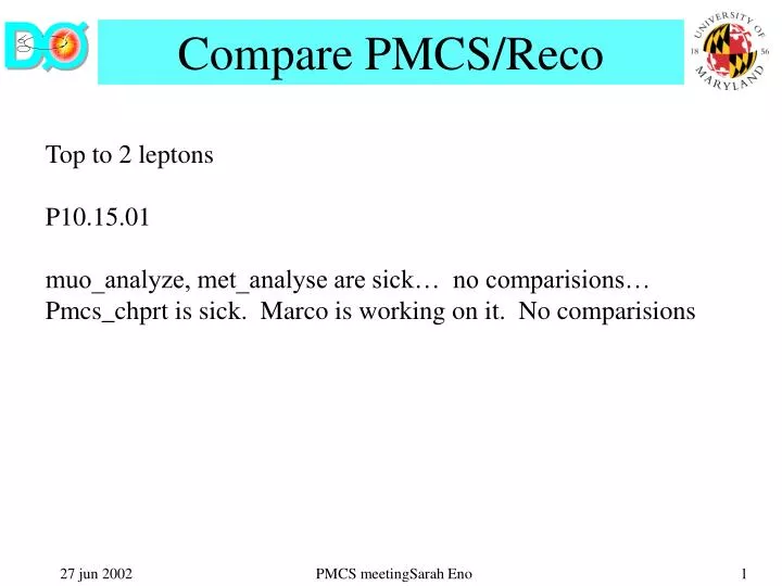 compare pmcs reco