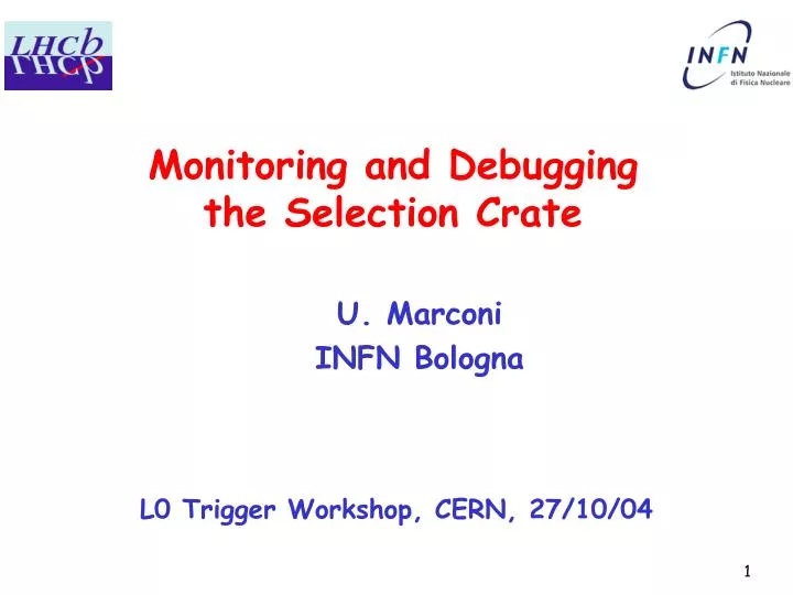 monitoring and debugging the selection crate