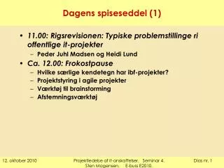dagens spiseseddel 1