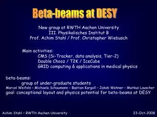 Beta-beams at DESY