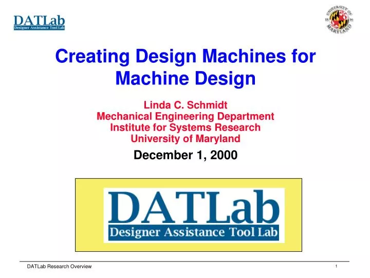 creating design machines for machine design