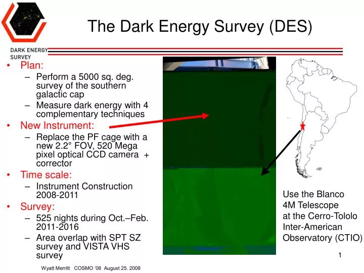 the dark energy survey des