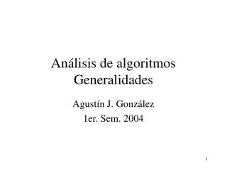 an lisis de algoritmos generalidades