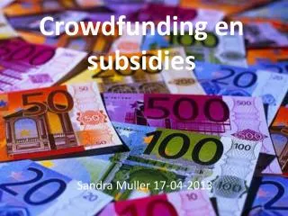 crowdfunding en subsidies
