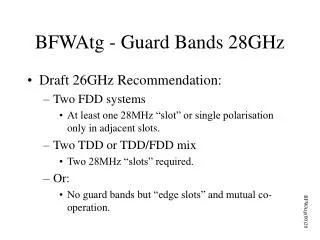 BFWAtg - Guard Bands 28GHz