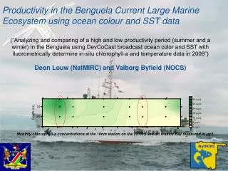 Productivity in the Benguela Current Large Marine Ecosystem using ocean colour and SST data