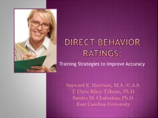 Direct behavior ratings: