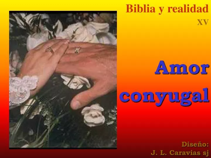 biblia y realidad xv amor conyugal dise o j l caravias sj