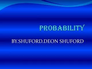 PROBABILITY