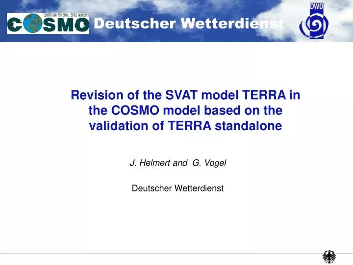 revision of the svat model terra in the cosmo model based on the validation of terra standalone
