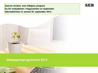 aksjespareprogrammet 2012