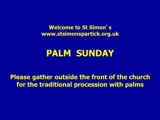 Entry Procession with Palms