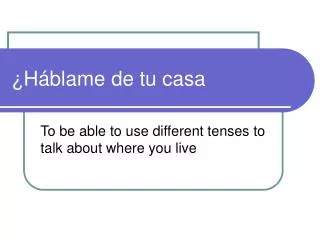 h blame de tu casa