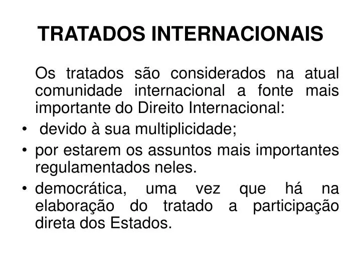 tratados internacionais