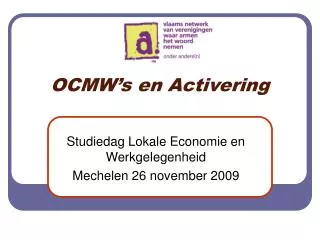 ocmw s en activering