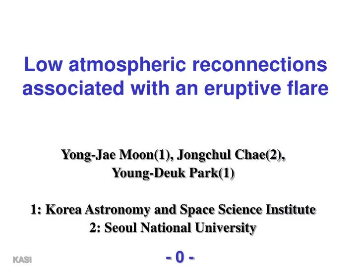 low atmospheric reconnections associated with an eruptive flare