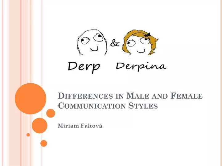 differences in male and female communication styles