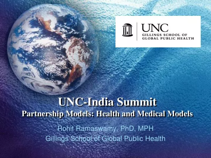 unc india summit partnership models health and medical models