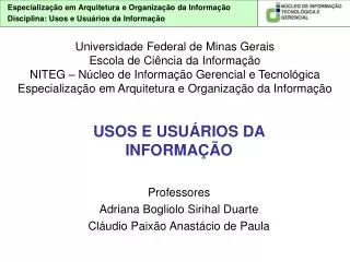 usos e usu rios da informa o