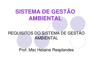 sistema de gest o ambiental