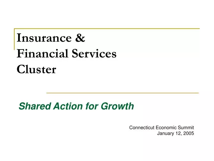 insurance financial services cluster