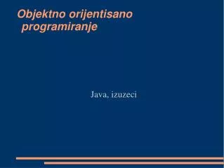 java izuzeci