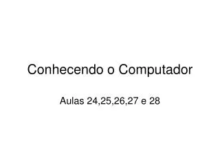 conhecendo o computador