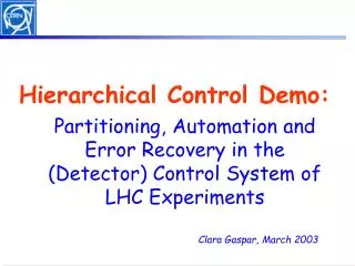 Hierarchical Control Demo: