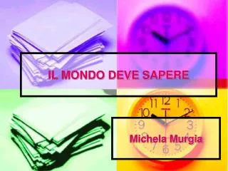 il mondo deve sapere