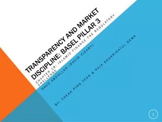 Transparency and market discipline: basel pillar 3