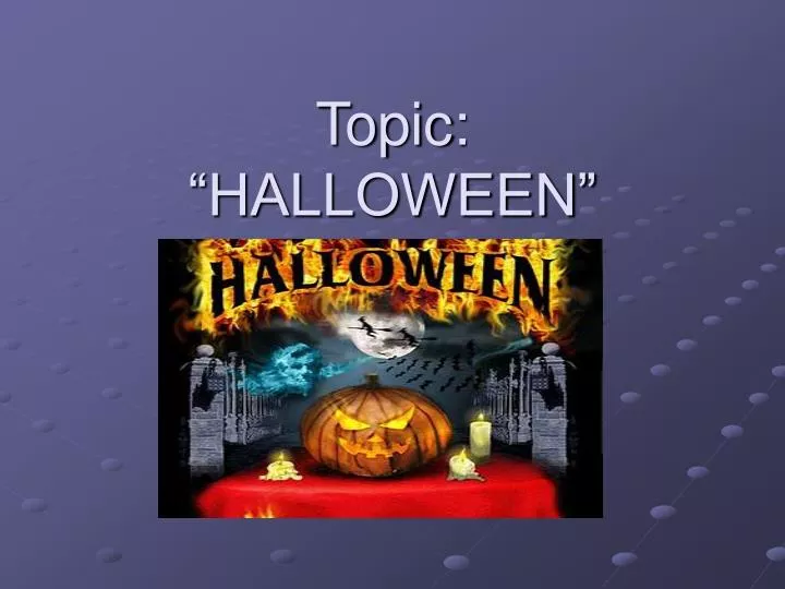 topic halloween