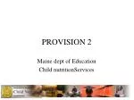 Child Nutrition Services Provision 2 Program Requirements - slide 1