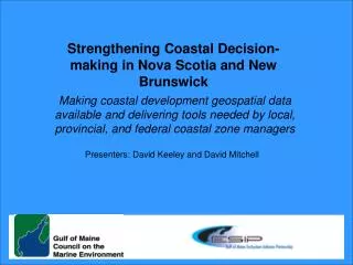 Strengthening Coastal Decision-making in Nova Scotia and New Brunswick