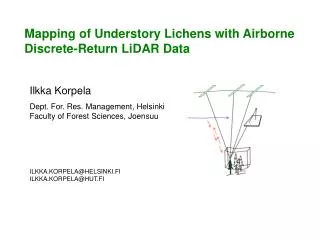Mapping of Understory Lichens with Airborne Discrete-Return LiDAR Data