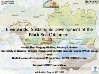 EnviroGrids : Sustainable Development of the Black Sea Catchment