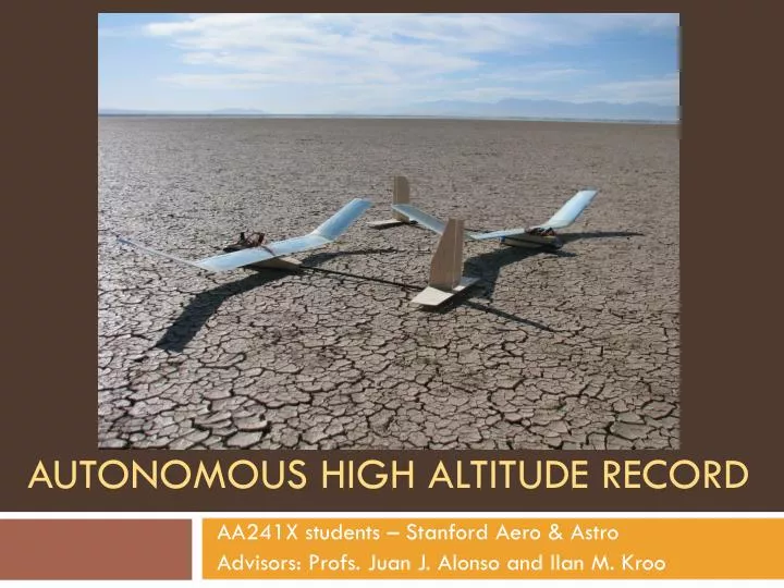 autonomous high altitude record