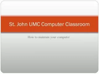 St. John UMC Computer Classroom