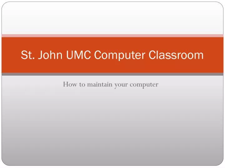st john umc computer classroom