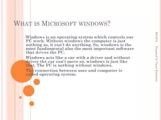 What is Microsoft windows?
