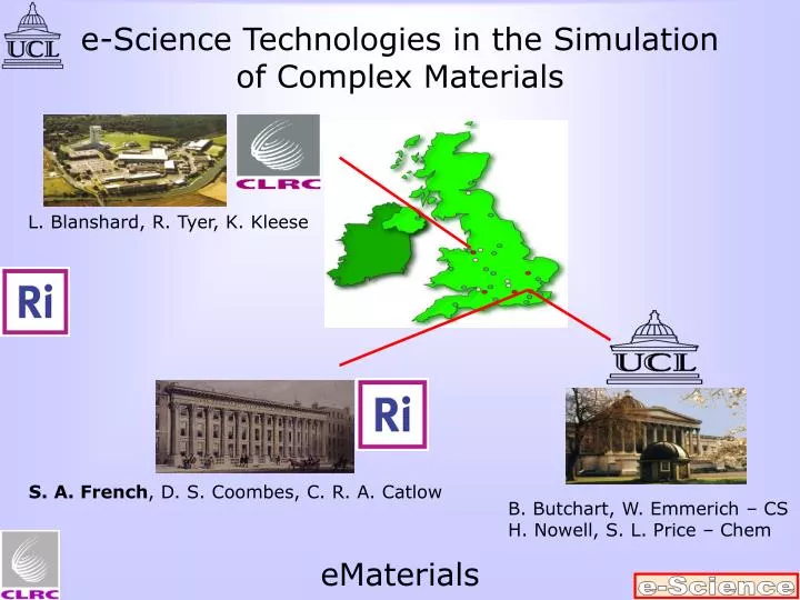 e science technologies in the simulation of complex materials