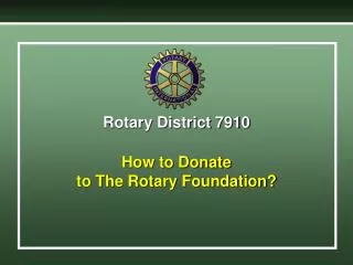Rotary District 7910