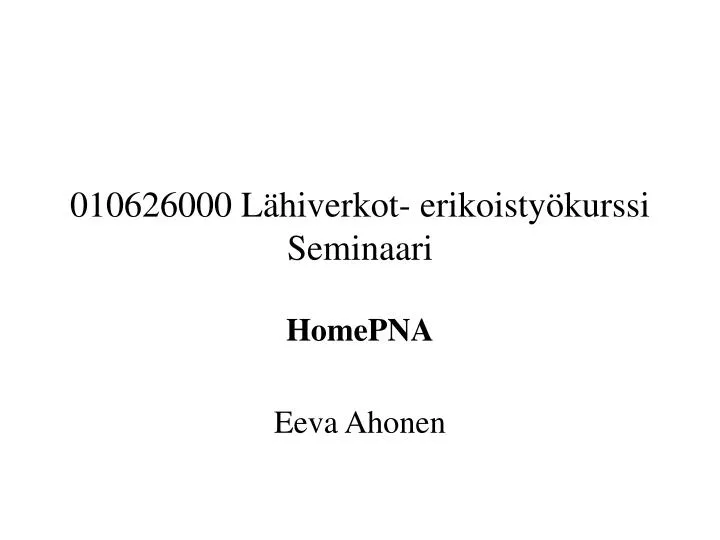 010626000 l hiverkot erikoisty kurssi seminaari