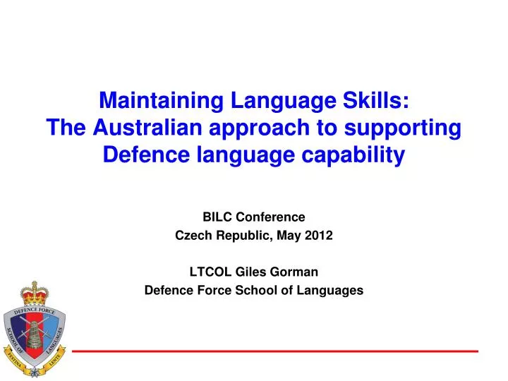 maintaining language skills the australian approach to supporting defence language capability