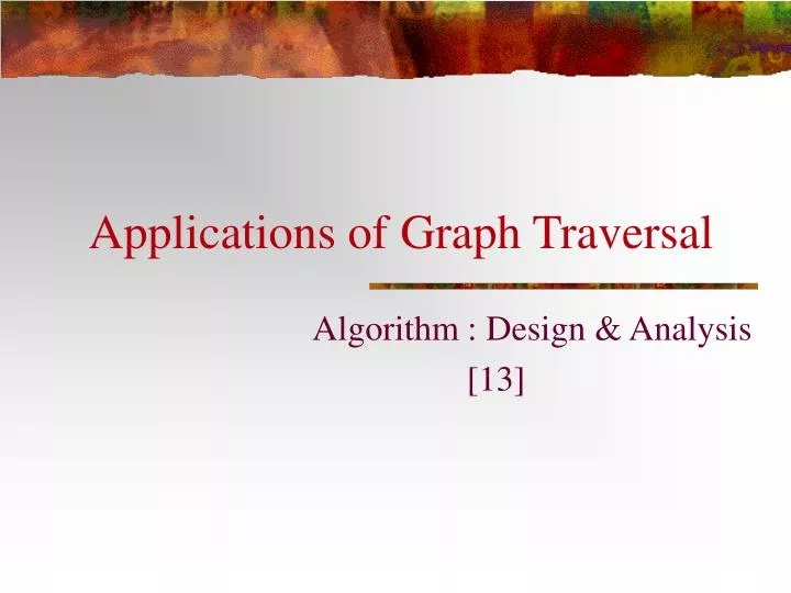 applications of graph traversal
