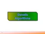 Genetic Algorithms - slide 1